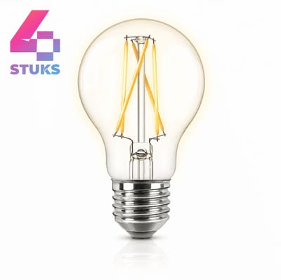 4x Peertje Led-lamp E27 - 4W - Warm Wit Licht (2700K) - 470 lm - 15 jaar - Niet Dimbaar - Vervangt 40W