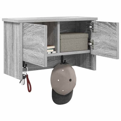 vidaXL - Wandgemonteerde - kapstok - Muurmontage - Grijs - Sonoma - Bewerkt - hout