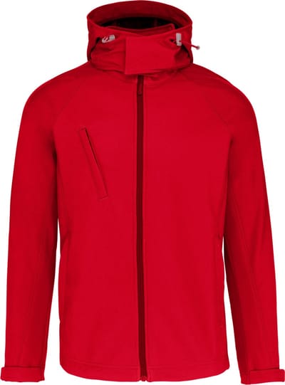 Kariban Heren softshell jas met afneembare capuchon K413 - Red - M