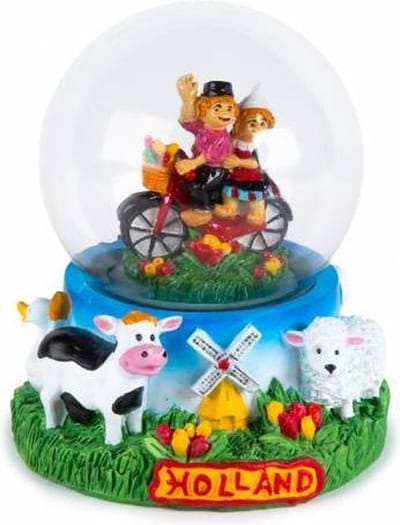 Waterbol Paartje Op De Fiets Rondom Holland 10 Cm - Souvenir