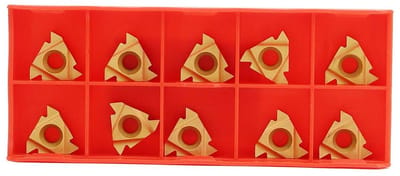 Wisselplaten Set - Metaalbewerking Tips - Metaal Snijden - Gouden Oppervlaktecoating - 10 Stuks - Goudkleurig