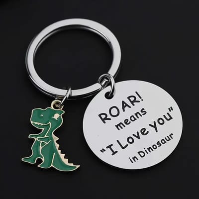 Roar means I love you in dinosaur sleutelhanger - grappige sleutelhanger - leuk cadeau