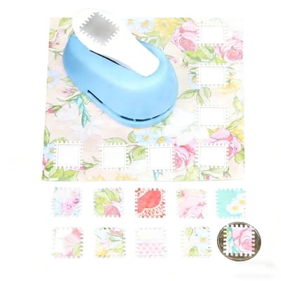 Vierkante pons - Postzegel Vorm Pons - Motiefpons vierkant - postzegelpons voor knutselpapier - draagbare handmatige ergonomische - papierpons - vierkante perforator - voor knutselen etiketten postzegels
