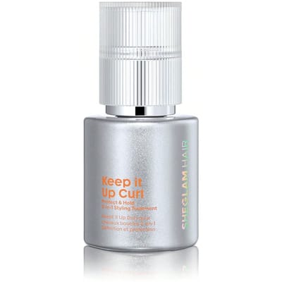 Keep It Up Curl Protect & Hold 2-in-1 stylingbehandeling, stylingcrème, gladde stijlen, voorbereiding op glanzende föhnbeurten, definieert krullen, voorkomt pluis, leave-in conditioner en hittebeschermer, hittebescherming tot 230 °C, klontvrij en pluisvrij, tilt je haar naar een hoger niveau, lichtgewicht texturen, snelle absorptie, rozenbottel voor haarstyling Geschenk Roze Make-up Strand Festivals Haarverzorging Vakantie Zomer Haaraccessoires Terug naar school Reis