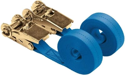 Ratchet Spanbanden - Spanbanden set - Lading Zekeren - 400kg Werkbelasting - 4.5m x 25mm - Blauw
