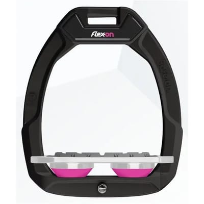 Veiligheidsstijgbeugels Plat Grip Zwart/Grijs/Roze Flex-On Safe-On
