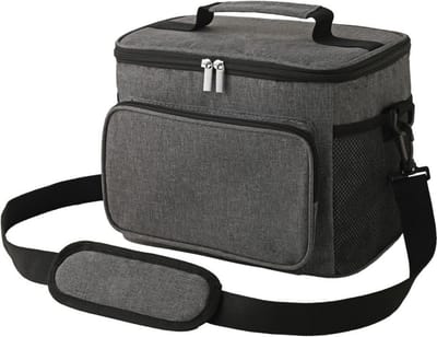 Opvouwbare Koeltas - Lunchtas Geïsoleerd - Picknick en Strand - Lekvrij Ontwerp - 10 Liter - Grijs