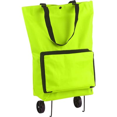 Sac de chariot à provisions pliable avec roulettes, sacs d'épicerie pliables réutilisables vert