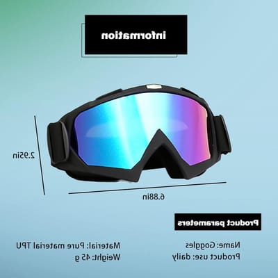 Dubbele Lens Ski- en Motocross Goggles met UV-bescherming, Anti-Fog en Foam Padding voor Outdoor Activiteiten zoals Skiën, Fietsen en Snowboarden - Unisex
