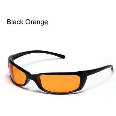 Lunettes de soleil tendance futuristes de haute qualité durables Lunettes de soleil sport Lunettes enveloppantes Lunettes de soleil Y2K as shown black