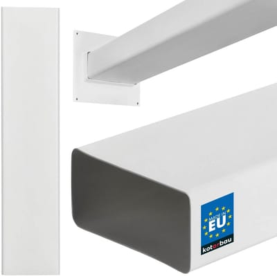 Ventilatiekanaal Plat 110x55mm Kunststof 50cm Efficiënt Afvoerkanaal voor Optimale Luchtcirculatie