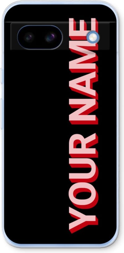 Gepersonaliseerd - Case Company® - Hoesje geschikt voor Google Pixel 8a hoesje - Namecase - Soft Cover Telefoonhoesje - Bescherming aan alle Kanten en Schermrand