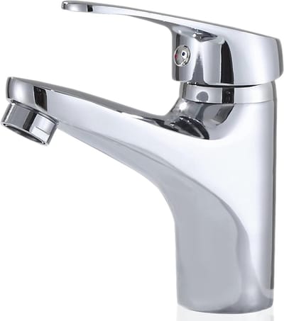 Eengreepsmengkraan voor Wastafel in Roestvrij Staal met Flexibele Slangen - Duurzaam en Modern Design