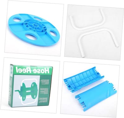 Hose Reel Cart - Water Hose Storage - Tuinonderhoud - Draagbaar Ontwerp - 30 x 30 x 1 cm - Blauw