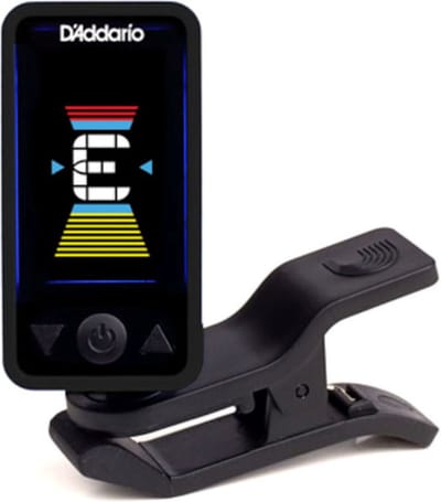D'Addario Eclipse Headstock Tuner, Black - Clip-on tuner - Zwart