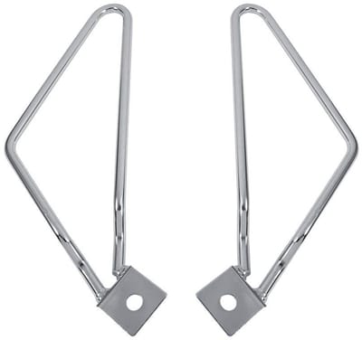 Qiilu Motorfiets Saddle Bag Bevestigingsbeugels - Set van 2 Zwart voor XL883/1200 HD1450/1584