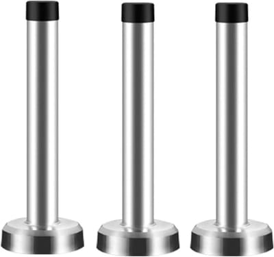 Deurstopper Set - Magnetische Stopper - Deuren Opvang - Roestvrij Staal - 3 Stuks - Geborsteld Nikkel