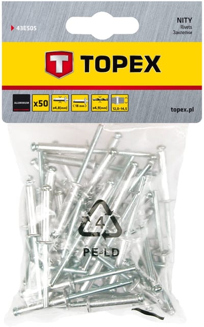 Popnagels 4,8 x 18 mm 50 Stuks Aluminium