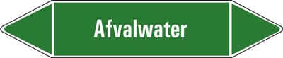 Afvalwater leidingmarkering op vel 179 x 37 mm - 5 per vel
