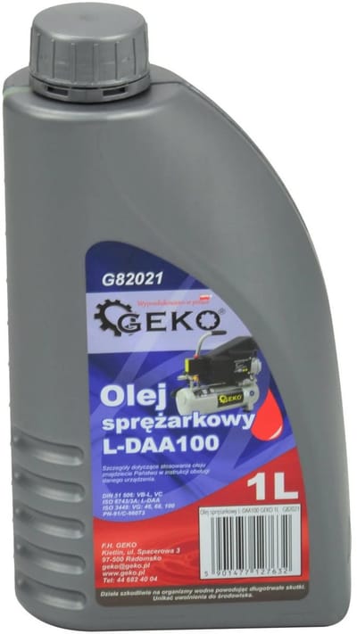 GEKO Olie voor luchtcompressoren - Lage belasting - 1 liter
