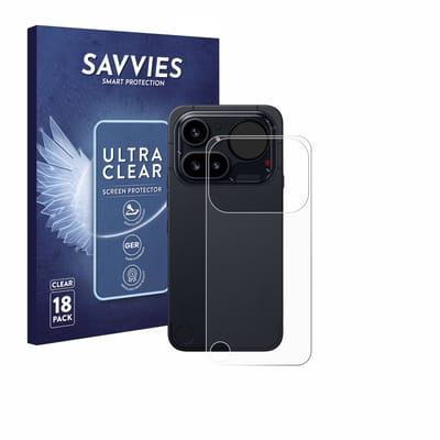 Savvies - Screenprotector voor Nothing Phone (4a) Pro (Achterkant) - Folie Beschermfolie transparant 18 Stuks