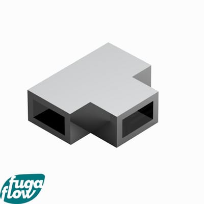 FugaFlow Eccelente Vetro T-verbindingstuk voor combinatie van stabilisatiestangen tussen vaste wand met zijwand Chroom