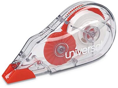 Correctie Tape - Schrijftape Dispenser - Fouten Corrigeren - Direct dekkend - 10 Stuks - Transparant Rood