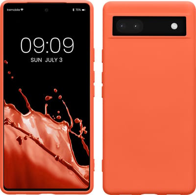 kwmobile telefoonhoesje geschikt voor Google Pixel 6a - Hoesje voor smartphone - Back cover in levendig koraal
