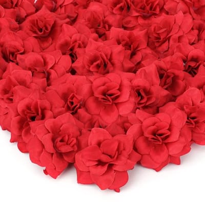 Kunstmatige Bloemhoofden 50 Stuks - Nep Rozen - Zijdeachtige Bloemen - Doe-het-zelf Decoratie - Bruiloft/Feest - 4,5 x 3 cm - Neprozen