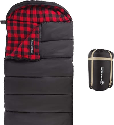 XL 3 Seizoenen Slaapzak - Envelop Stijl met Capuchon voor Kamperen en Wandelen