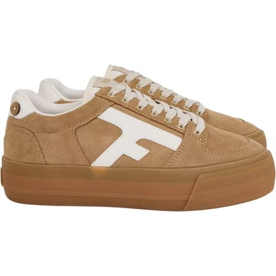 Dames platform sneakers van suède Faguo Walnut