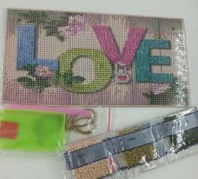 Diamond painting - deurbord - deurhanger - love