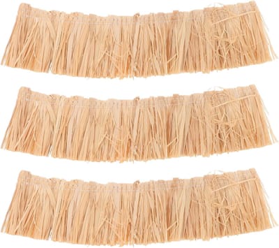 Kunstmatig Stro - Rieten Dak - Poppenhuis Decoratie - Brandvertragend Materiaal - 30x5 cm - Khaki