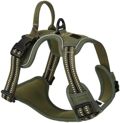 Hondentuigje Anti-trek - Veilig Vest - Comfortabel Wandelen - Reflecterend Ontwerp - Maat L - Groen