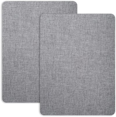 Dailygoods- Reparatiepleisters 2 Stuks - Zelfklevend - Linnen Stof - Patches voor Auto/Bank - Duurzaam Materiaal - Lichtgrijs - Stofpatch