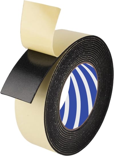 Zwarte Sterke Zelfklevende EVA Foam Tape van 5m voor Raamafdichting, Weerbestendige Strip en Bescherming tegen Impact van Meubels