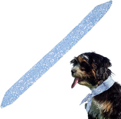 Koelbandana Hond - Halsband Koeler Huisdier - Hitte Voorkomen - Directe Koeling - Maat M - Blauw