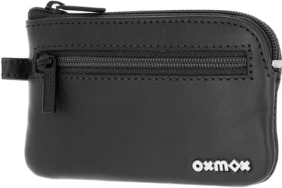 oxmox Leren sleutelgeval Leather Keyholder Pure 2.0 Metal Square Black zwart