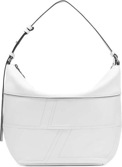 LIEBESKIND BERLIN Leren Schoudertas Edda Calf Optic Hobo Bag Arctic Crème