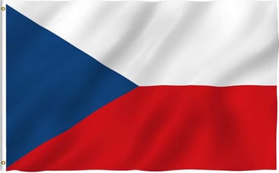 Scoby - Tsjechische vlag - Nationale vlag - Landenvlag - Czech Republic Flag - Bevestigingsringen - Strong Quality - 90x150 cm - Multicolor