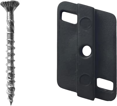 HongYun Deck Verborgen Bevestigingsmiddelen Composiet Decking Board Spacer 6mm Leave Gap 1/4 "Deck Fixing Board Schroeven en Clips Frame Board Clips Zwarte Kleur