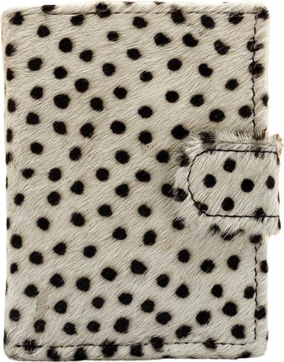 Pasjeshouder Uitschuifbaar – Cognac – Leer - Cheetah Print - Zwart - Wit - Creditcard Houder - RFID – Anti Skim - Muntgeld Ritsvak - Pasjeshouder