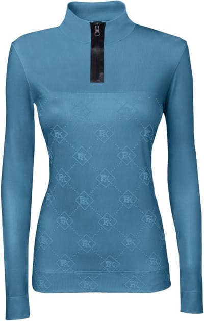 PK International Sportswear - Performance Shirt - Technisch Shirt - Meryl - Sneldrogend - Hoge kraag met rits - One Million - Ocean - Lichtblauw - 164