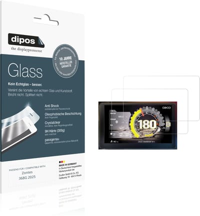 dipos – 2x Pantserfolie geschikt voor Zontes 368G 2025 | 9H Screenprotector