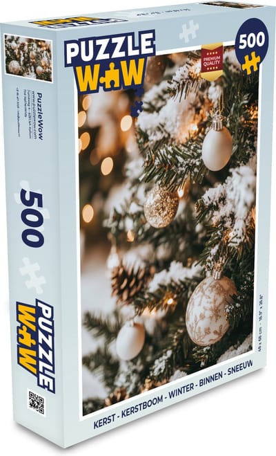 Puzzel Kerst - Kerstboom - Winter - Binnen - Sneeuw - Legpuzzel - Puzzel 500 stukjes - Kerstpuzzel - Kerstpuzzels - Kerst - Cadeau - Kerstcadeau voor mannen, vrouwen en kinderen