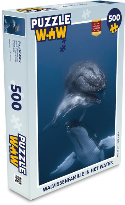 Puzzel Walvissen - Zee - Familie - Legpuzzel - Puzzel 500 stukjes