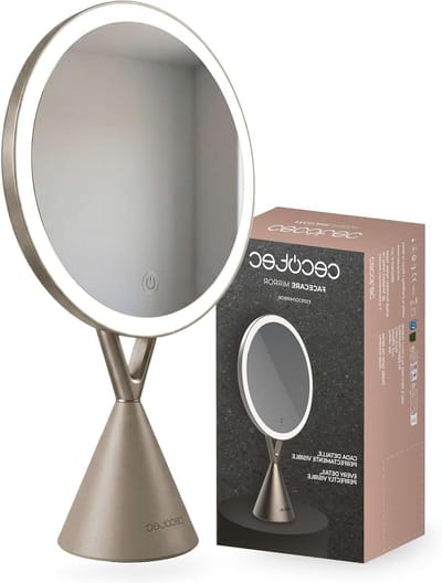 Make-up Spiegel - Verlichte Spiegel - Precisie Make-up - 10x Vergroting - 1000 mAh Batterij - Wit