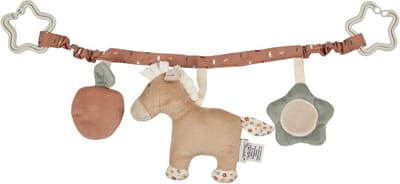 Kinderwagenketting Paard Sunny - Speelgoed met Knisperpapier en Rammelaar - Eenvoudig Bevestigbare Kinderwagenaccessoires
