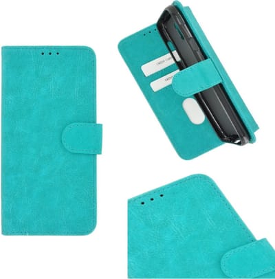 Pearlycase Hoes Wallet Book Case Turquoise Geschikt voor Sony Xperia 10