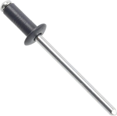 AERZETIX - Set of 60 blind rivets Ø4x10 mm with flat head RAL 7024 graphite grey | made of aluminium/steel | for quick metal assembly and an aesthetic finish